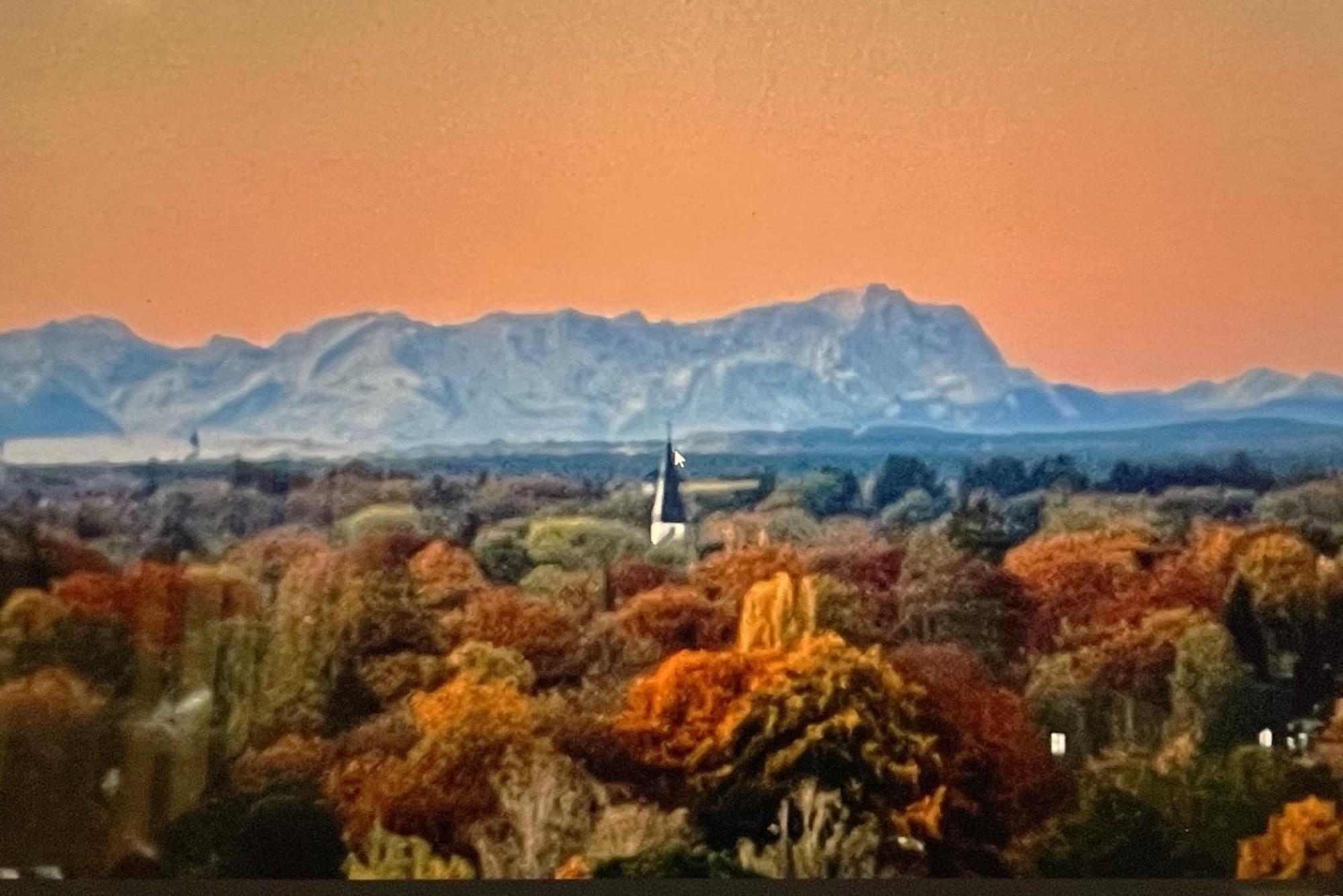Alpen-Panorama Suite - Einzigartige Privatsuite Hoch Ueber Muenchen, 12Tes Og, Alpenblick, Loggia, Whirlpool, 15 Minuten Zum Zentrum, Ruhe Und Erholung In Der Stadt Muenchen Fuer Privat Und Geschaeftlich Reisende Buitenkant foto