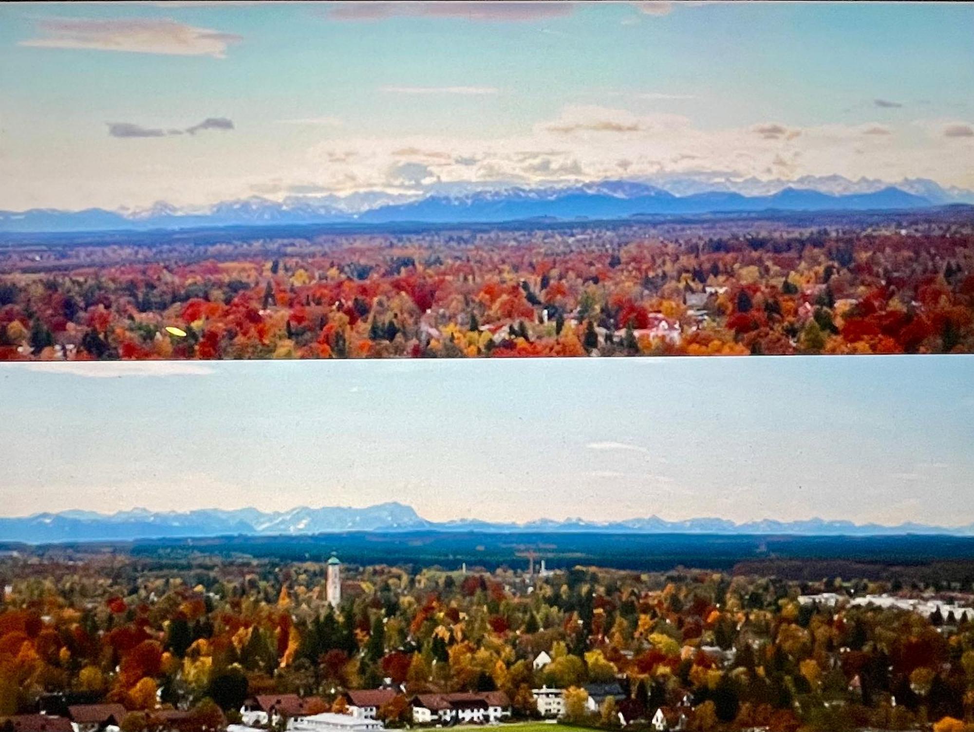 Alpen-Panorama Suite - Einzigartige Privatsuite Hoch Ueber Muenchen, 12Tes Og, Alpenblick, Loggia, Whirlpool, 15 Minuten Zum Zentrum, Ruhe Und Erholung In Der Stadt Muenchen Fuer Privat Und Geschaeftlich Reisende Buitenkant foto